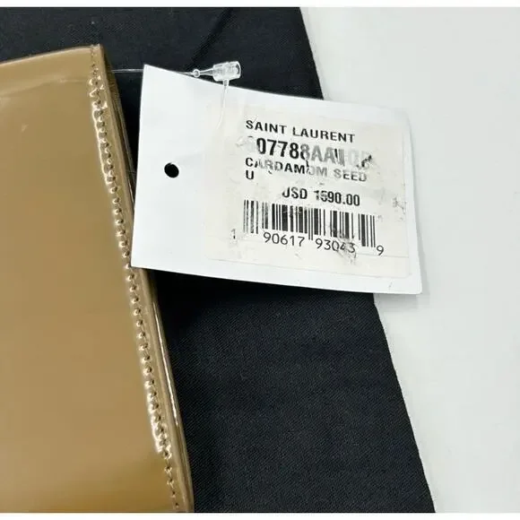 Saint Laurent Ysl Tan Leather Clutch/chain wallet made in Italy - Picture 5 of 11